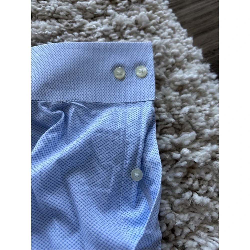 Mens Van‎ Heusen Regular Fit Blue Button Up Long Sleeve Shirt Size 34/35